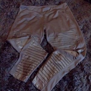 Target Black Moto Leggings with shine/mesh panels